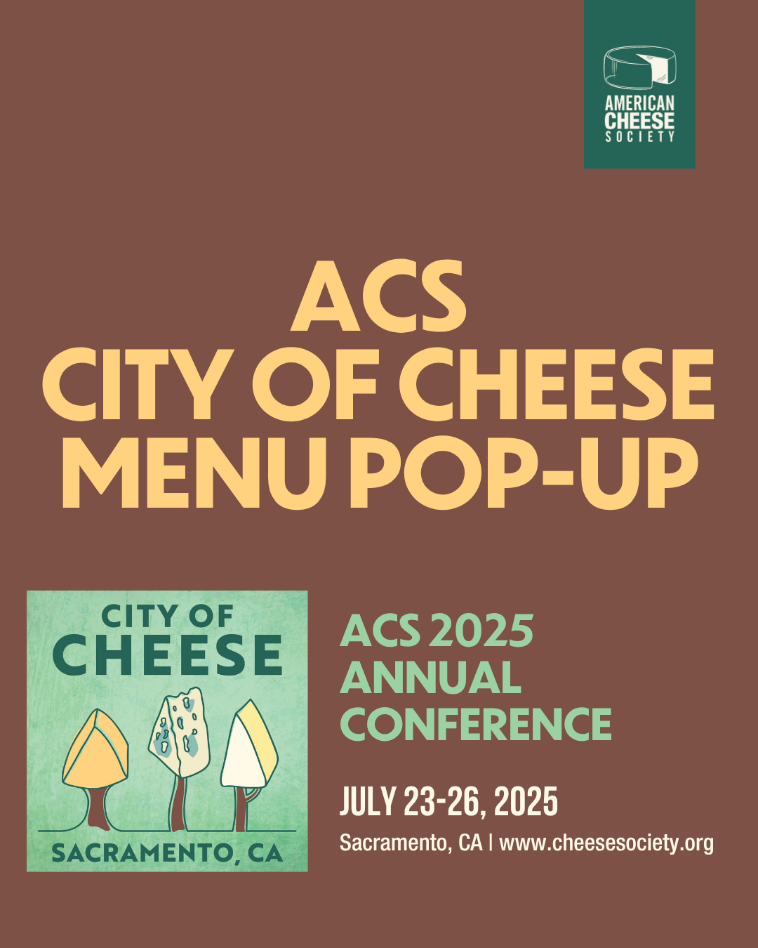 Discover the heart of Sacramento's cheese celebration at the City of Cheese Menu Pop-Up, a tribute to artisan collaborations for the 2025 American Cheese Society Conference.