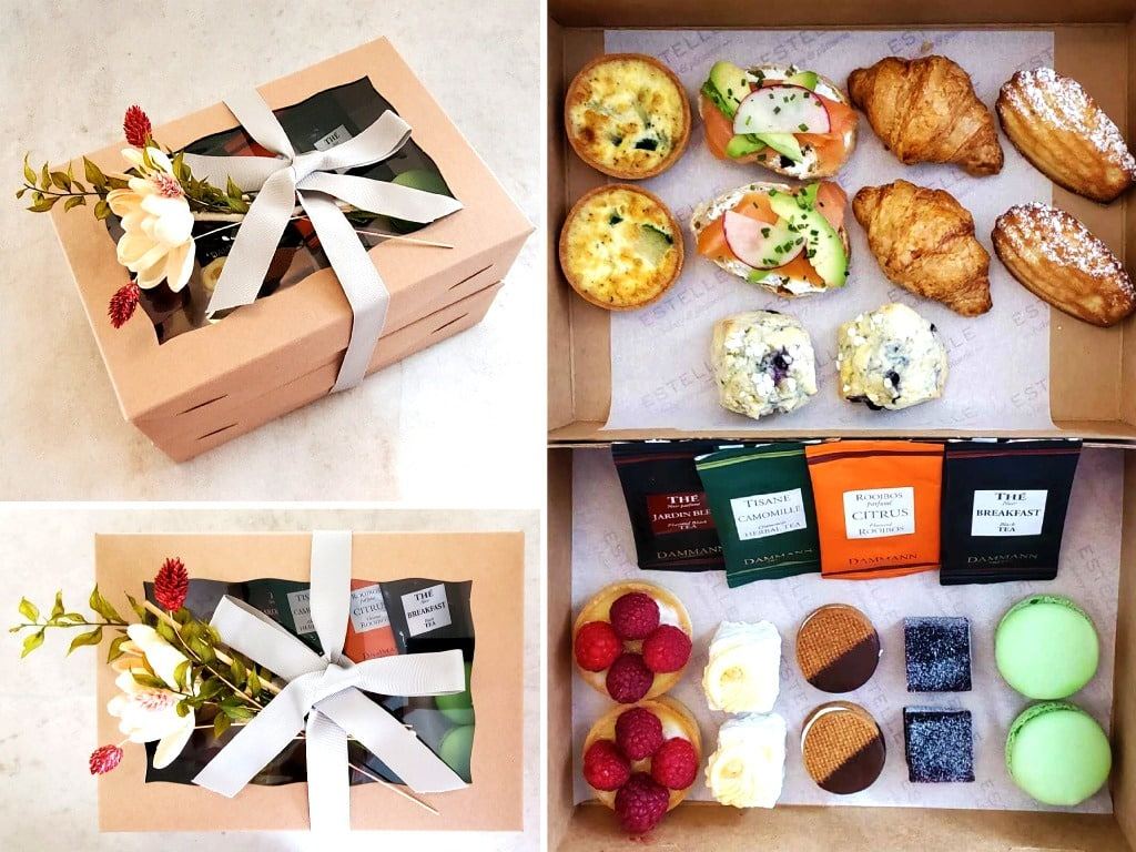 A tempting display of Estelle’s artisanal breads and pastries, showcasing their French-inspired offerings.