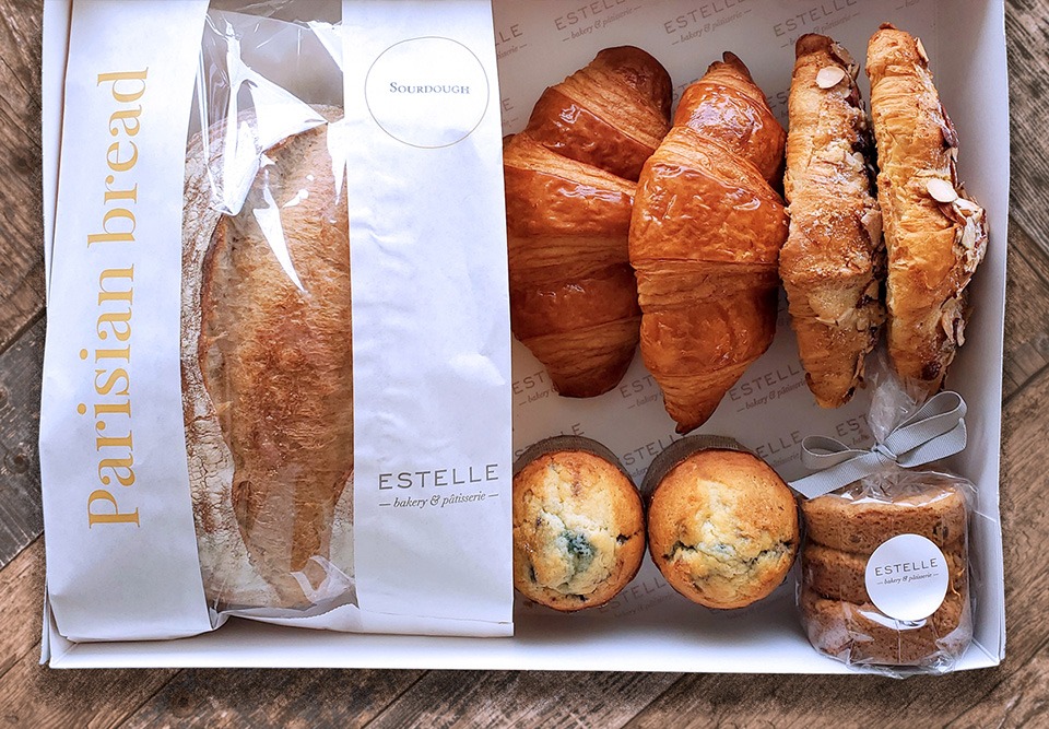 Inside look at Estelle Bakery, providing details about its location, services, and welcoming atmosphere.