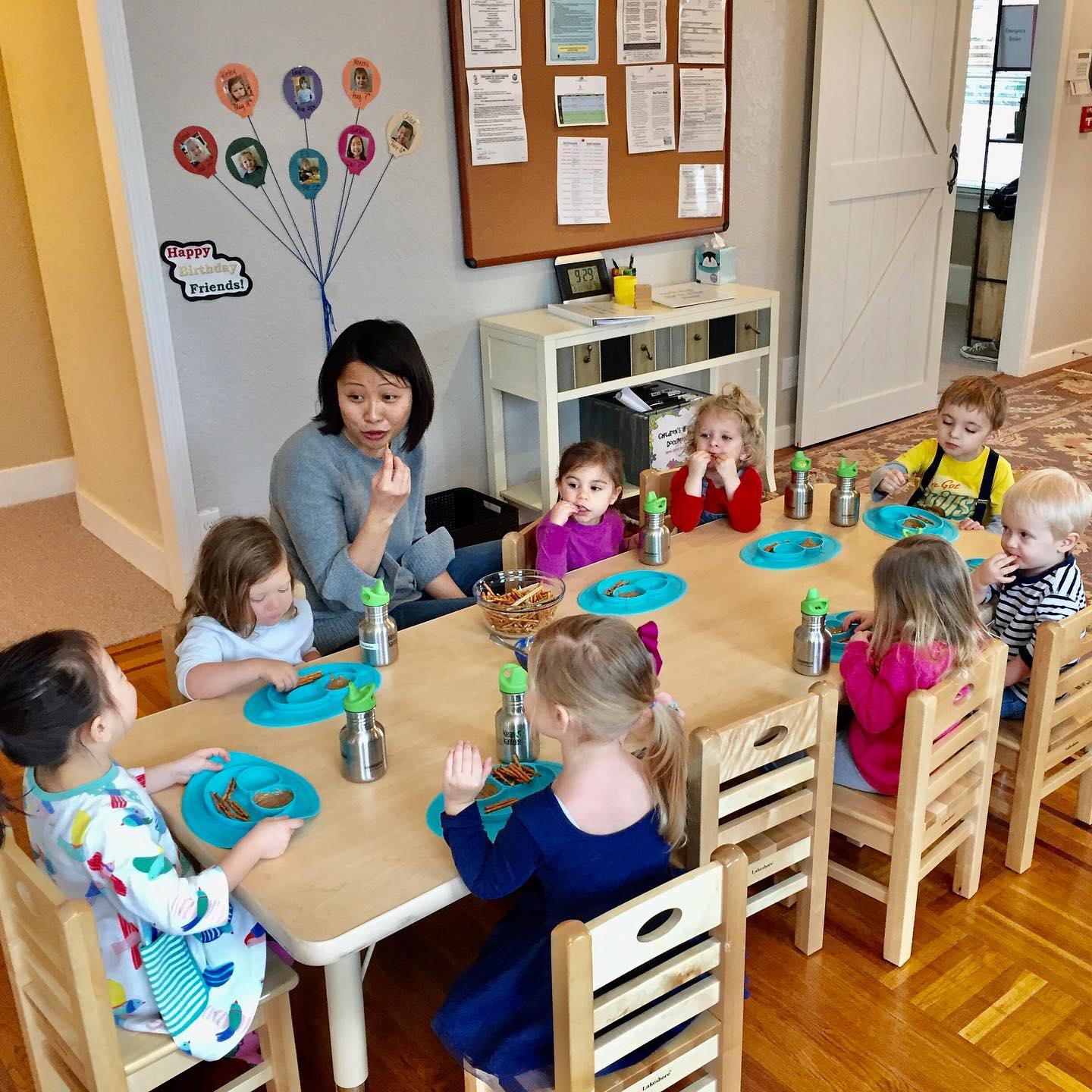Happy children and parents are part of the Creative Spaces community.